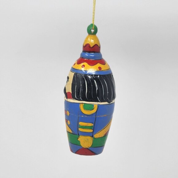 Hand Painted Wooden Nesting Doll Christmas Ornament by Terry's Village VTG 3" - Picture 5 of 6